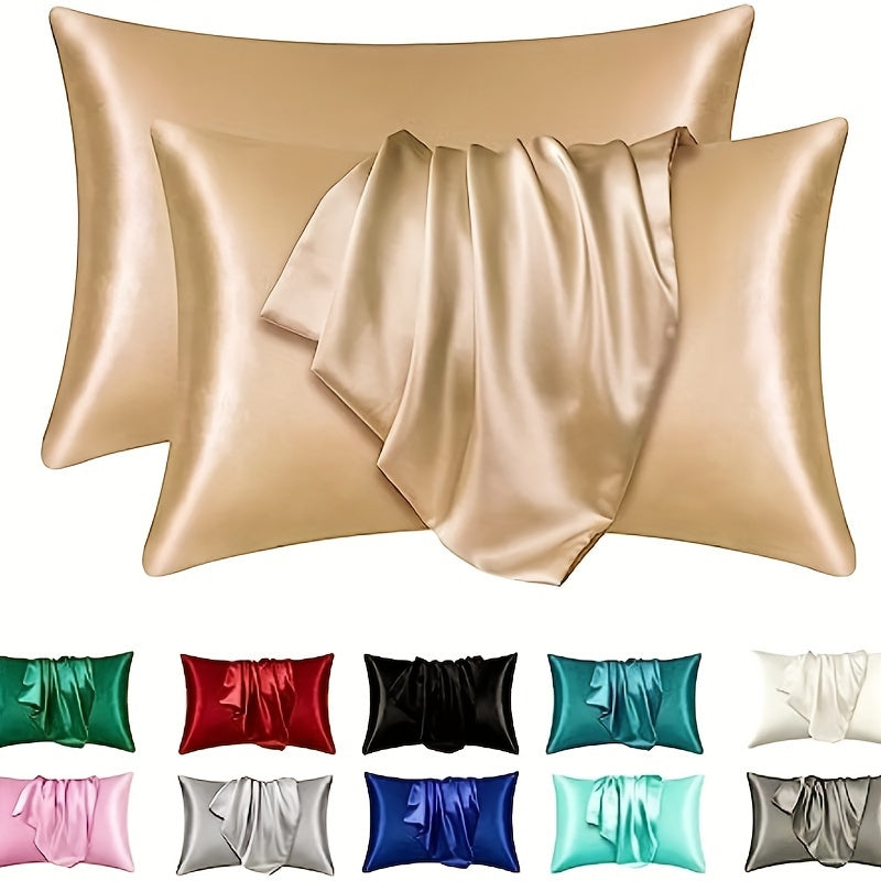 1PCS Luxurious Y Soft Pillowcase - Breathable, Skin-Friendly Cooling Feel, Solid Color with Envelope Closure - Machine Washable, Christmas Present