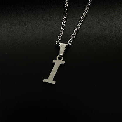 Stainless Steel Minimalist 26 Letter Pendant Necklace Unisex Gift