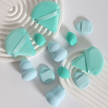 12pcs All-In-One Makeup Sponge Set, Consists of 3 Loose Powder Puffs, 3 Puffs, 3 Makeup Sponges And 3 Makeup Sponges. Foundation Blending Beauty Sponge, Liquid, Cream And Powder Flawless, Latex-Free Wet And Dry Dual-Use Foundation Makeup Cream
