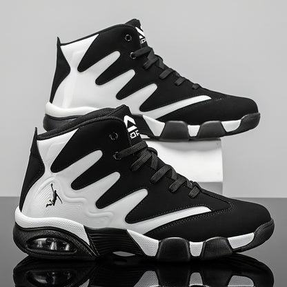 AOPLUS Men's High-Top Sneakers - Upper & Rubber Sole, Solid Color Casual Athletic Suitable for,, Gym - - Lace-Up Footwear (Year-Round Wear)