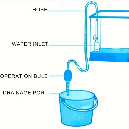 [Easy-to-use Aquarium Siphon] Easy-to-use Aquarium Siphon | 1 for Quick Water Changes & Gravel Cleaning