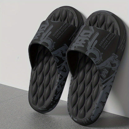 [Large Size Non-Slip Sandals Slippers] 2023 New Large Size 48-49 Men's Summer Indoor Home Bathroom Bath Non-Slip Cartoon Household Thick Soled Sandals Slippers For External Wear L-5161B