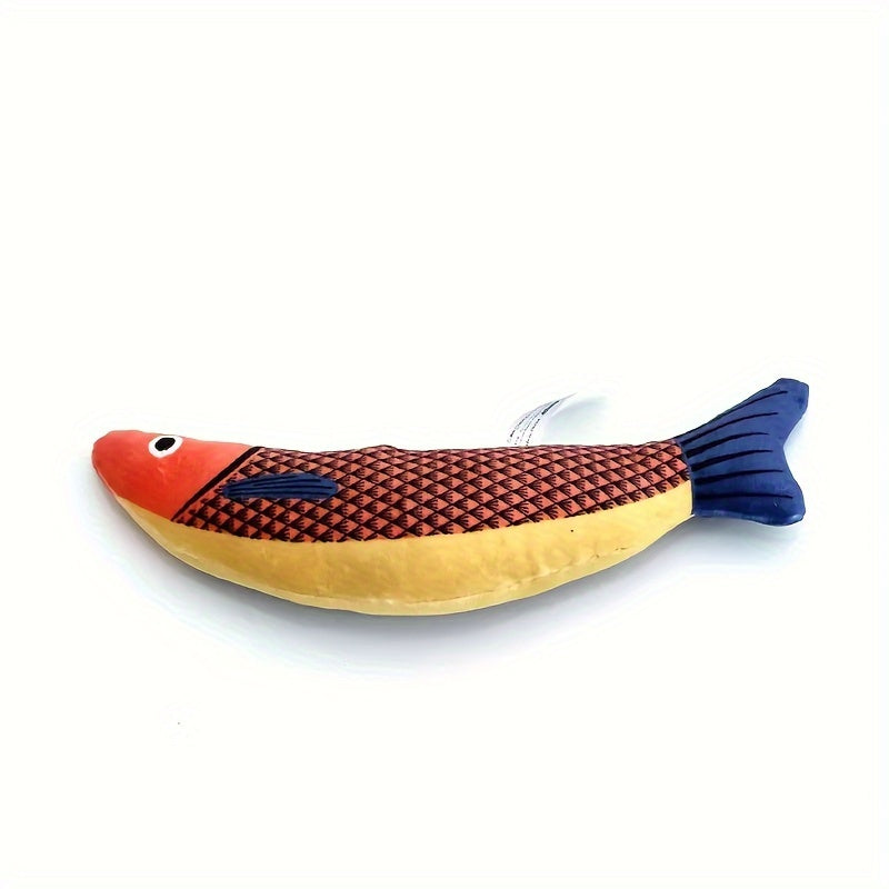 1/2pcs Cat Toy Saury Fish, Crinkle Sound Toys Soft And Durable, Interactive Cat Kicker Toy For Indoor Exercise