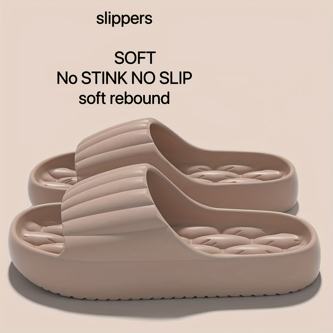 EVA Soft-Bottom Pillow Slide, Quick-Drying Non-Slip Family Shower Slide, Lightweight Beach Slide, Women Shoes