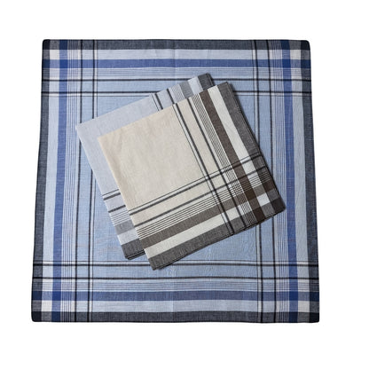 9pcs Cotton Handkerchief Retro Man's Handkerchief 14.9 Inches, Ideal choice for Gifts