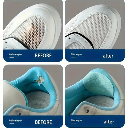 A Set of 6 Self-adhesive Shoe Patches for Repairing Side Damage, Mending Holes in Shoe Linings, and Applying to Worn Areas on Sneaker Heels. Durable, Scratch-resistant, and Wear-resistant, They Repair Tears and Abrasions