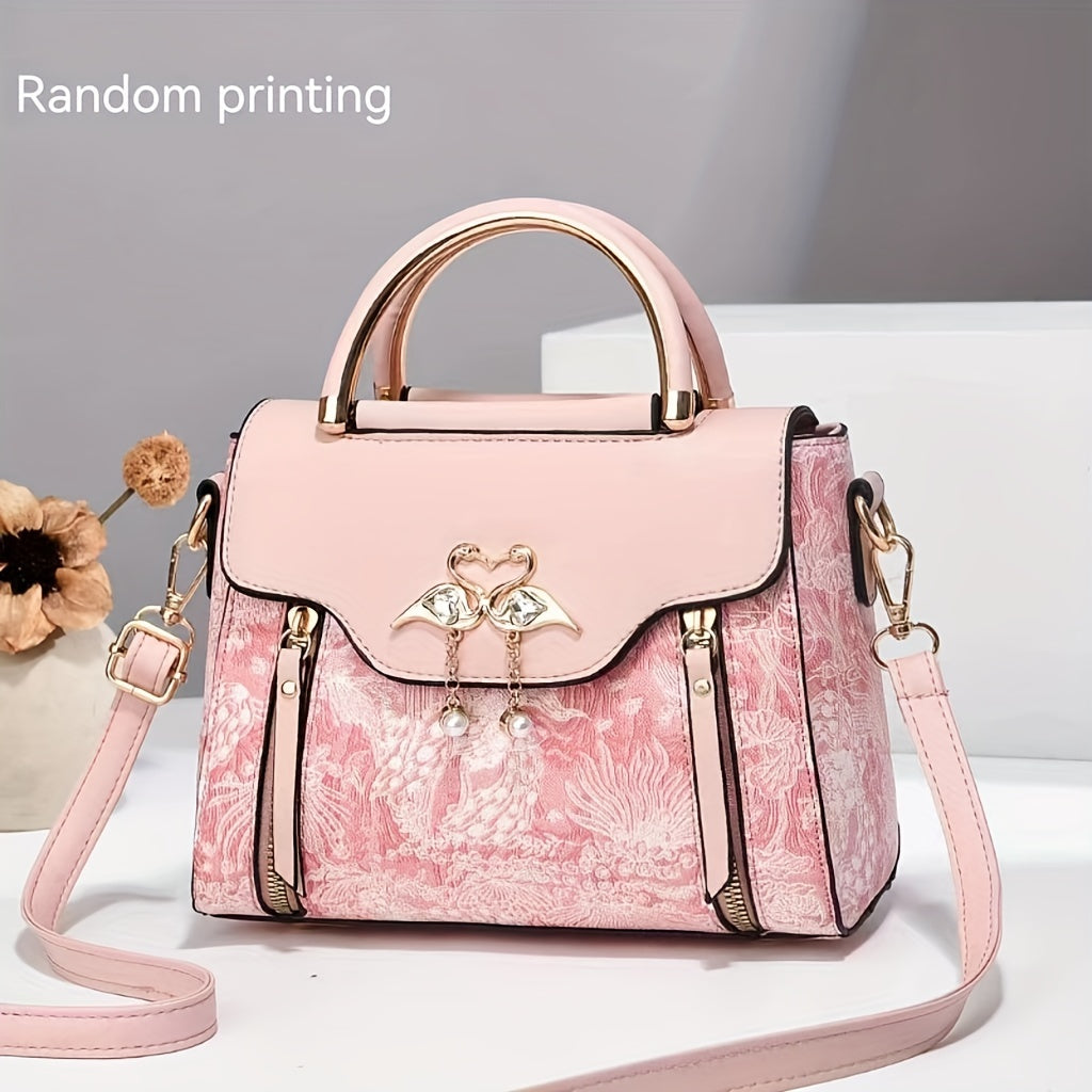 [Trendy Textured Bag] Stylish High-End Textured Women's Bag - Practical Printed Handbag - Trendy Shoulder And Crossbody Bag for Fashionable Ladies