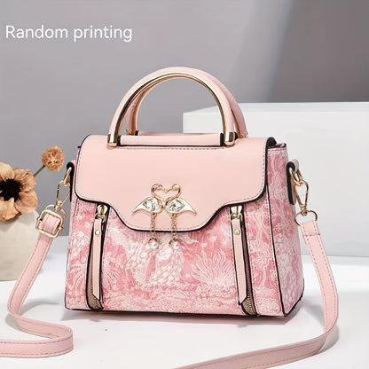 [Trendy Textured Bag] Stylish High-End Textured Women's Bag - Practical Printed Handbag - Trendy Shoulder And Crossbody Bag for Fashionable Ladies