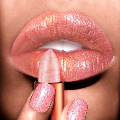 Rose Smoke Powder, Bright Starry Sky, Glossy Velvet Texture, Durable, Make Your Lips Shiny, Waterproof, Anti-fouling. Gifts for Women. Valentine's Day Gift.