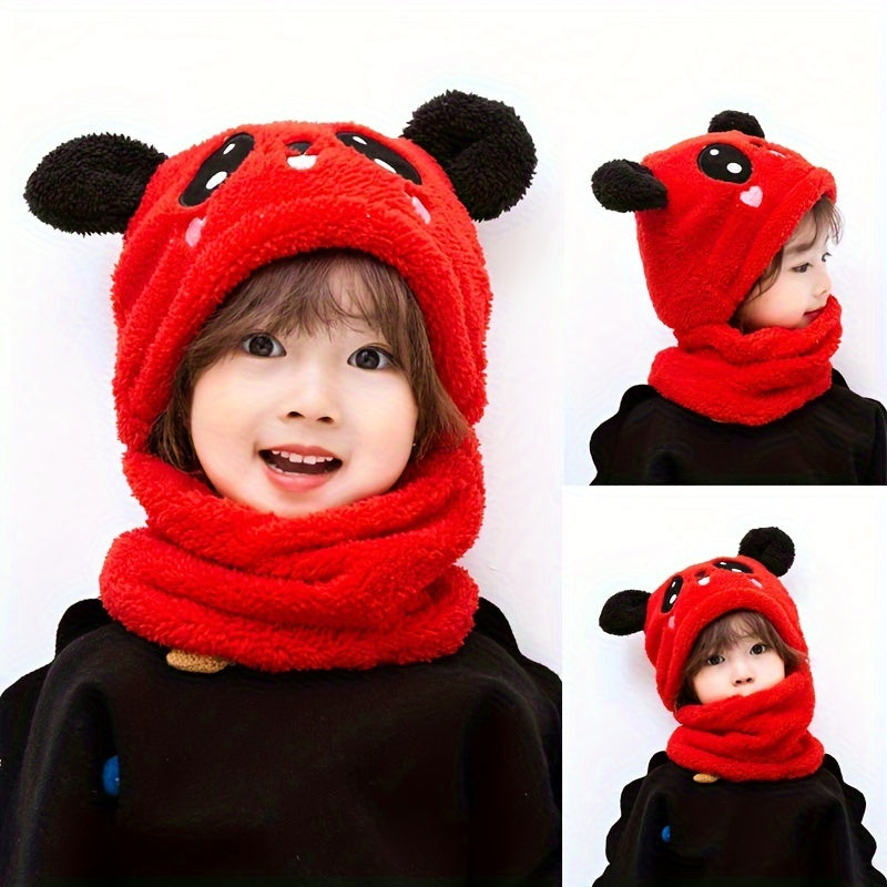 Unisex Youngsters Winter Warm Hat with Neck Warmer, Windproof Face Cover and Ear Protection for