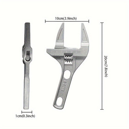 Aluminum Alloy Wrench, Multi-Function Adjustable, Strong Grip, Fits 6-68mm Pipes and Valves, Suitable for Bathroom Repairs