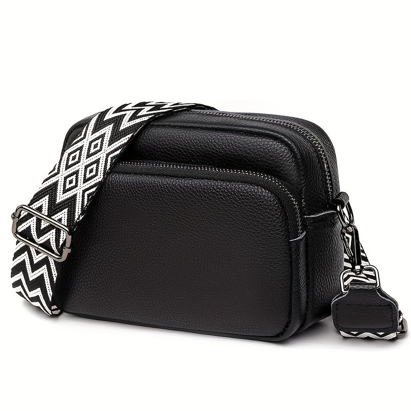 Women's PU Crossbody Zipper Shoulder Bag - Messenger Wallet Phone Case & Card Holder, Compact Everyday Purse Suitable for, Travel,