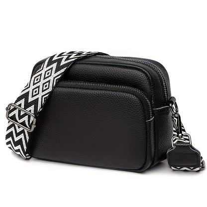 Women's PU Crossbody Zipper Shoulder Bag - Messenger Wallet Phone Case & Card Holder, Compact Everyday Purse Suitable for, Travel,