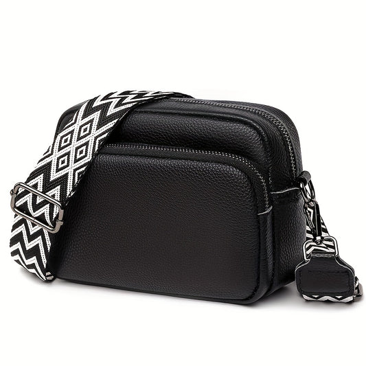 Women's PU Crossbody Zipper Shoulder Bag - Messenger Wallet Phone Case & Card Holder, Compact Everyday Purse Suitable for, Travel,