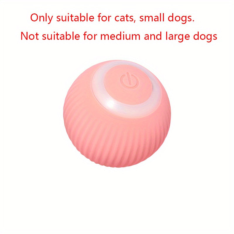MIAOQUANJI Automatic Rolling Ball Toy for Cats - USB Rechargeable Interactive Play Ball with Motion-Activated Glow-in-the-Dark Feature, Durable Silicone, Safe for All Breeds & Sizes, Blue, Cat Ball Toy