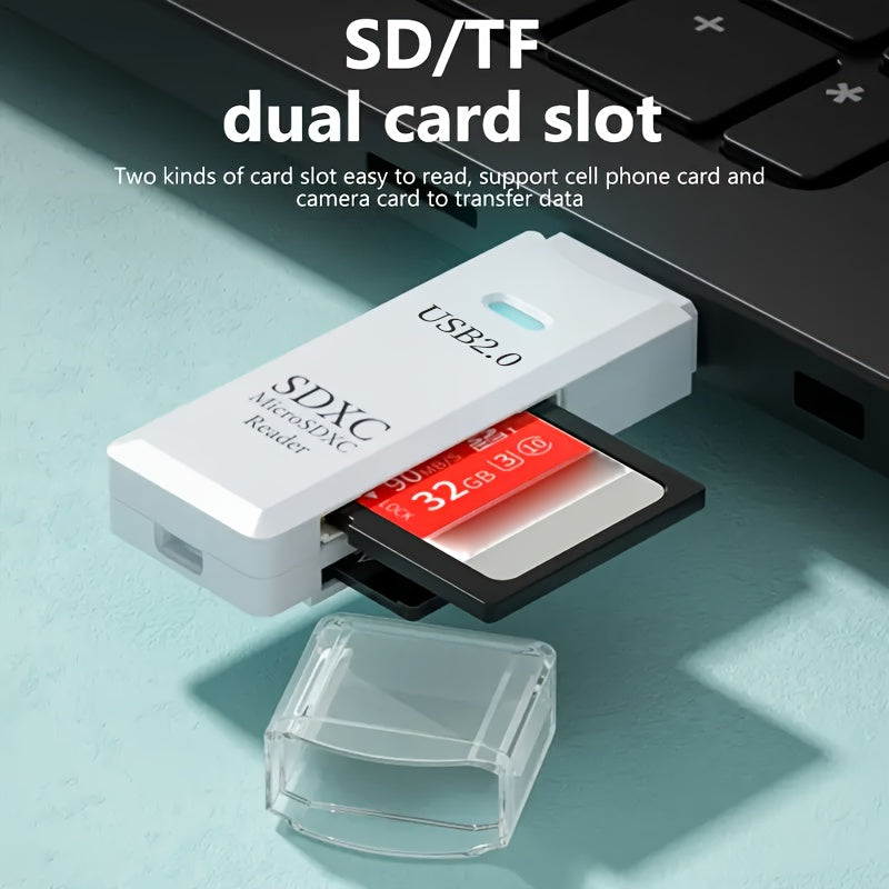 2in1 TF&SD Card Reader - USB Card Reader for PC