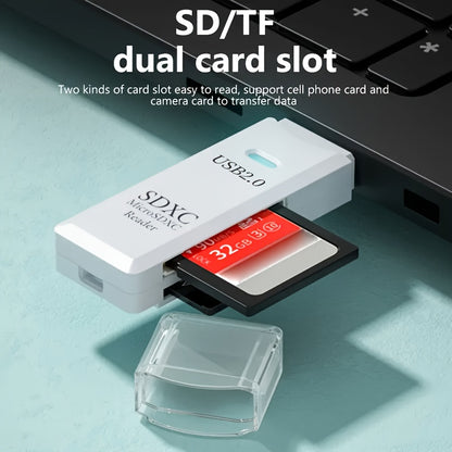 2in1 TF&SD Card Reader - USB Card Reader for PC