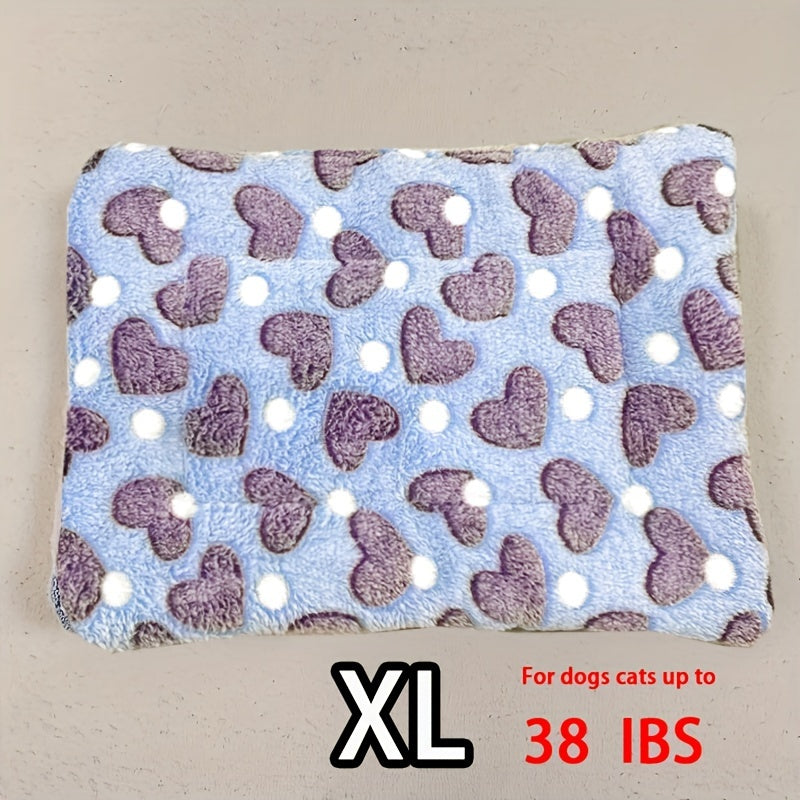 Dog Claw Love Printing Pattern Pet Nest Mat Four Seasons Universal Cat and Dog Floor Mat Comfortable and Pet Blanket 1pc