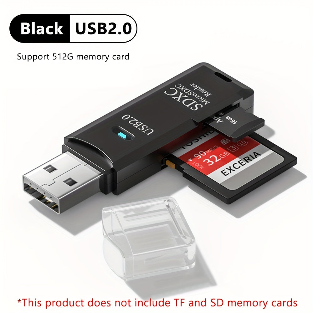 2in1 TF&SD Card Reader - USB Card Reader for PC