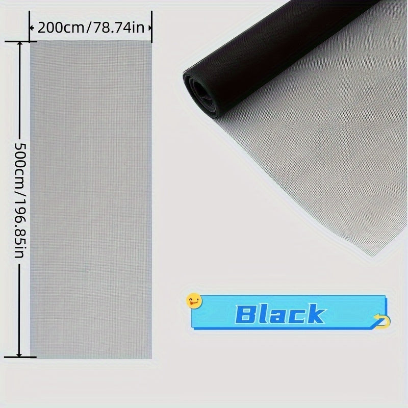 Household DIY Mosquito and Fly Screen Window Net, Pet-Proof Entry Barrier for Doors and Windows, Suitable for Windows, Doors, Patios, and Fences. Easy to Install. Screen Mesh