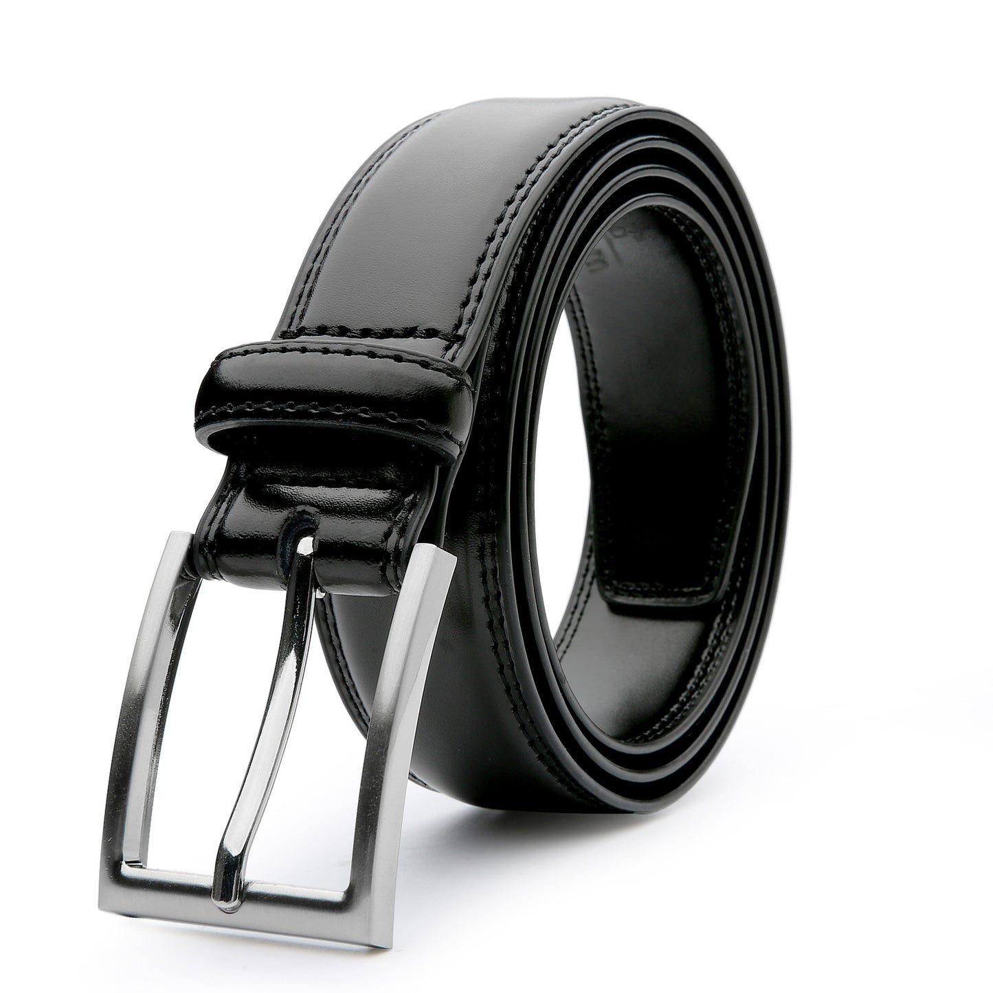 [Classic Leather Belt] Classic & Fashion Men's Leather Belt | Single Prong Buckle for Jeans, Pants, Work & Business - Gift for Dad & Husband