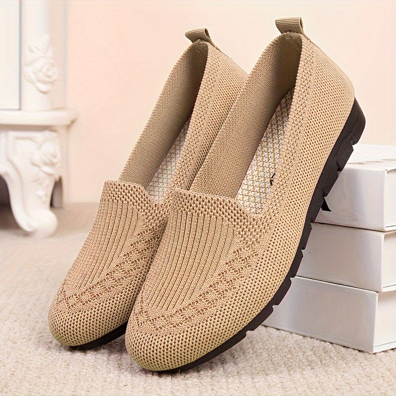 Women's Summer Mesh Casual / Breathable Flat Shoes, Comfortable Lightweight Slip-on Loafers with Fabric Upper and Rubber Sole, Women Shoes