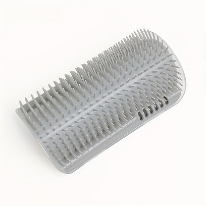 Wall-Mounted Cat Self-Cleaning Grooming Comb, Durable PP Material, High-Quality Bristles, Easy-To-Use Adhesive Strip, Convenient Assembly, Space-Saving Design, Ergonomic Pet Grooming Tool for Kittens And Small Dogs, Lightweight