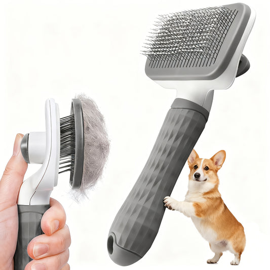 Pet Massage Comb, Grooming Tool for Dogs and Cats, One-Click Removal of Loose Undercoat, Pet Brush for Shedding and Grooming