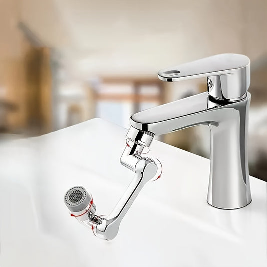 1pc Adjustable Faucet Aerator, Easy-to-Install Faucet Extender, Rotating Multi-Function Extension Tap with Two Spray Modes Suitable for Kitchen and Bathroom