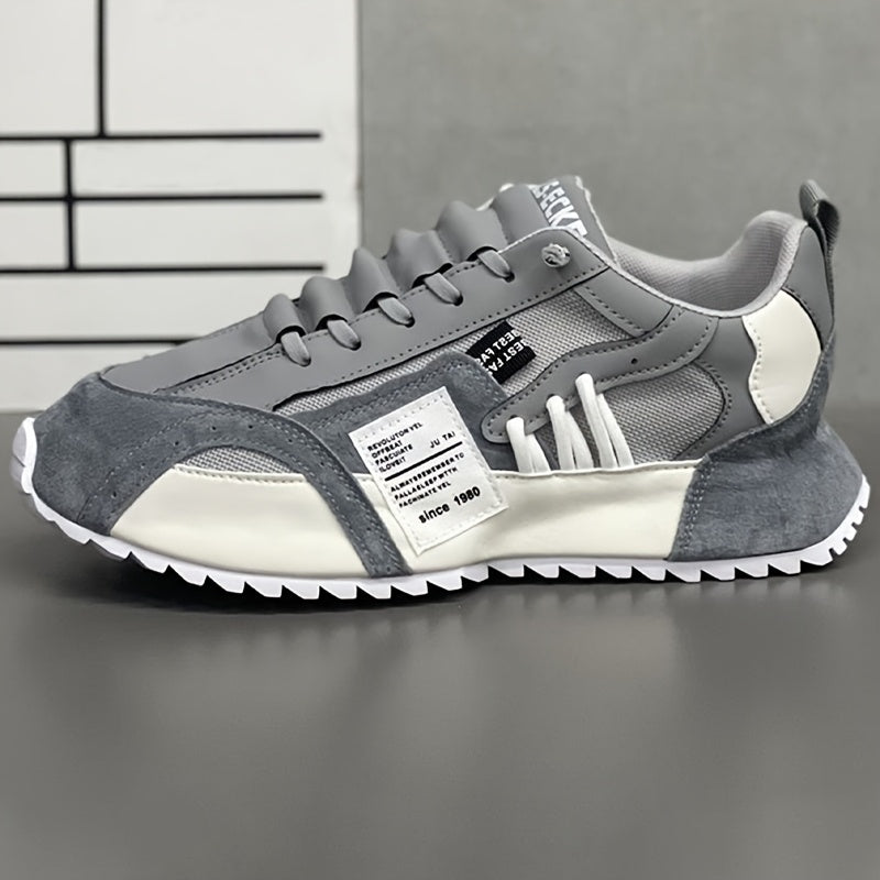 Ultra-Comfy Trendy Lace Up Sneakers - Fashion Sneakers for Outdoor Enthusiasts with Platform Design, Breathable Mesh, and Durable Outsole for Walking, Jogging, Camping in All Seasons