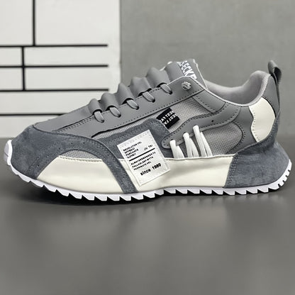 Ultra-Comfy Trendy Lace Up Sneakers - Fashion Sneakers for Outdoor Enthusiasts with Platform Design, Breathable Mesh, and Durable Outsole for Walking, Jogging, Camping in All Seasons