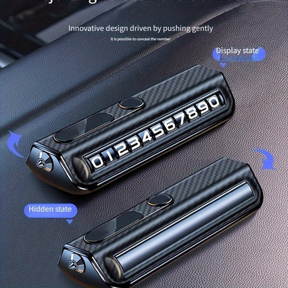 Temporary Car Moving Phone Plate Car Interior Accessories Parking Number Plate Car Ornament Moving Car High-end Creative Number Keeper