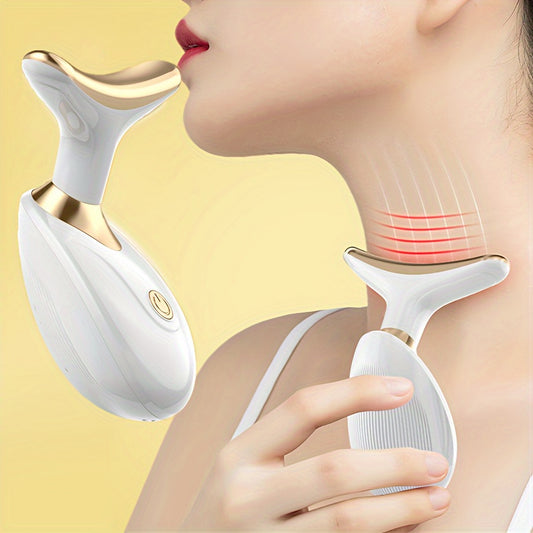 This Compact And Portable Electric Facial Beauty Device Features a Vibrating Massage Function And Is Powered by AAA Batteries (Not Included), Suitable for Use with Skincare Products