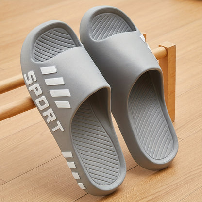 Men's Stylish Sports Flip-flops, Indoor Non-slip Couple Slippers, Casual and Comfortable EVA Material Slippers, Available in Large Sizes 48-49