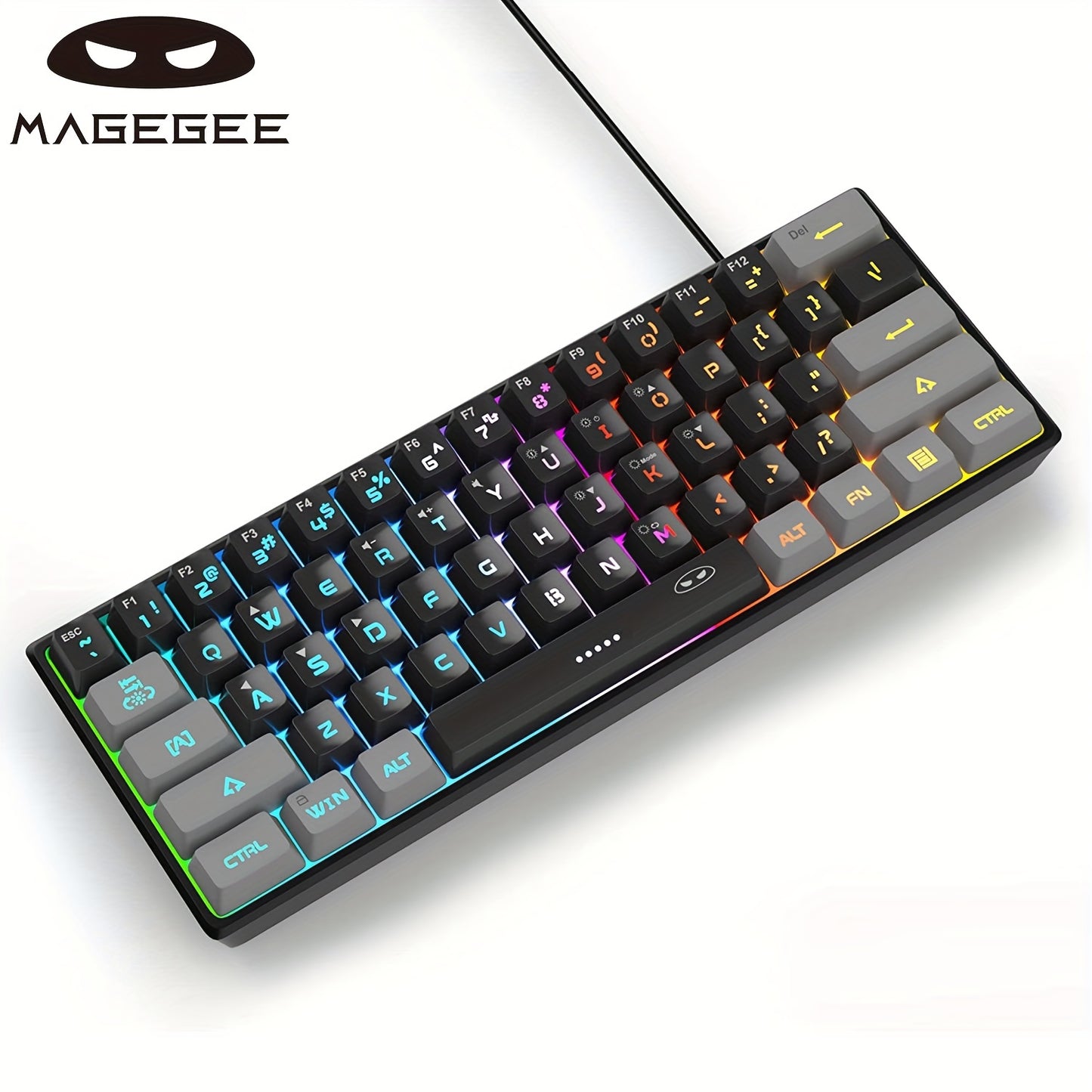 MageGee  60% Gaming/Office Keyboard, Keycap Type Wired RGB Backlit Compact Computer Keyboard for Windows/Mac/Laptop