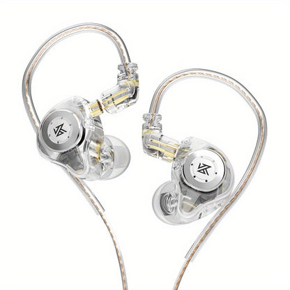 KZ EDX Pro Dual DD HiFi Stereo Sound In Ear Monitor Headphones, Comfortable Noise Cancelling Earbuds with Wired IEM Earphones