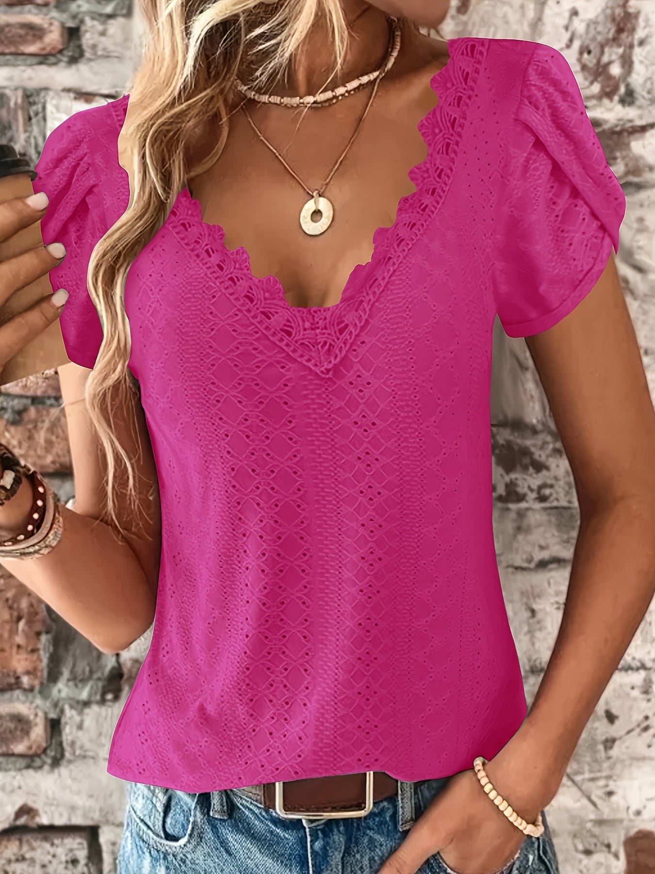 Lace V-Neck Top