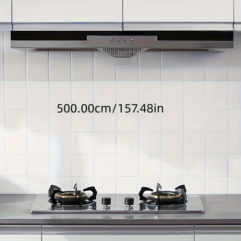 Self-Adhesive PVC Splash Guard - High-Temperature Resistant, Oil and Water Resistant Wall Protector for Kitchen, Cabinets, and Range Hoods
