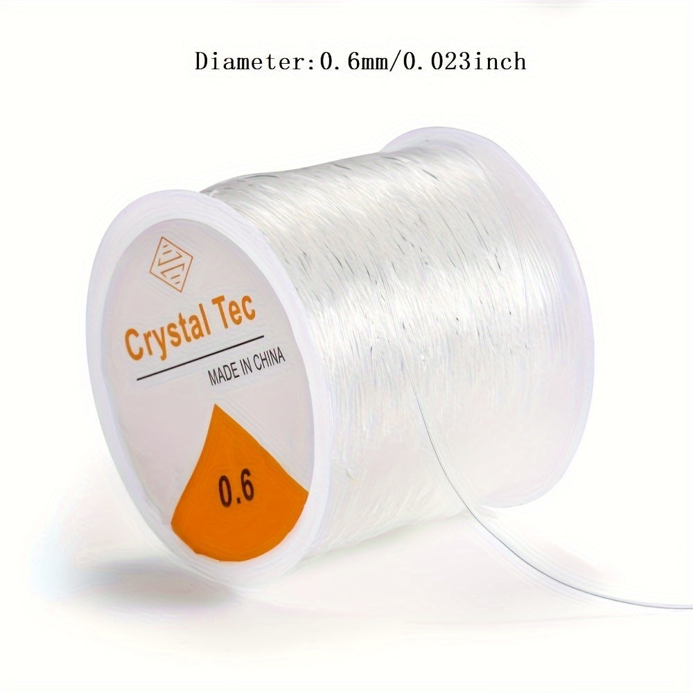 1 Roll Transparent Strong Elastic String, DIY Beading Cord, Handmade Jewelry Making Material, Universal Elastic Cord for Necklaces and Bracelets