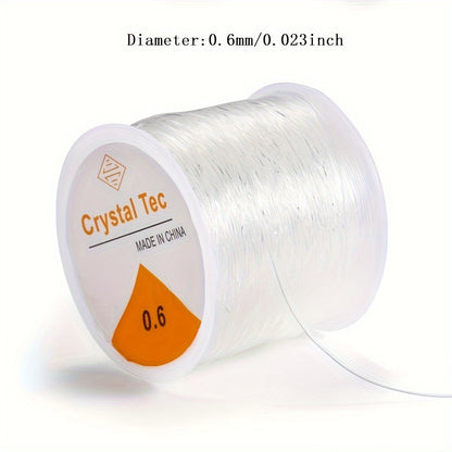 1 Roll Transparent Strong Elastic String, DIY Beading Cord, Handmade Jewelry Making Material, Universal Elastic Cord for Necklaces and Bracelets