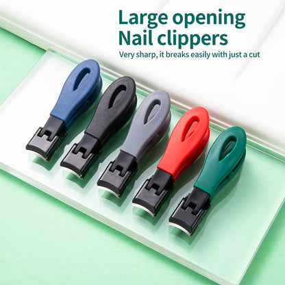 Thick Nail Clipper with Wide Opening, Anti-Splash Nail Clippers for Sharp Manicure and Pedicure Tools