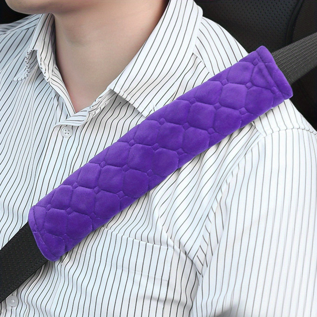 Travel Accessory: Plush Car Seat Belt Shoulder Pad, Single Piece