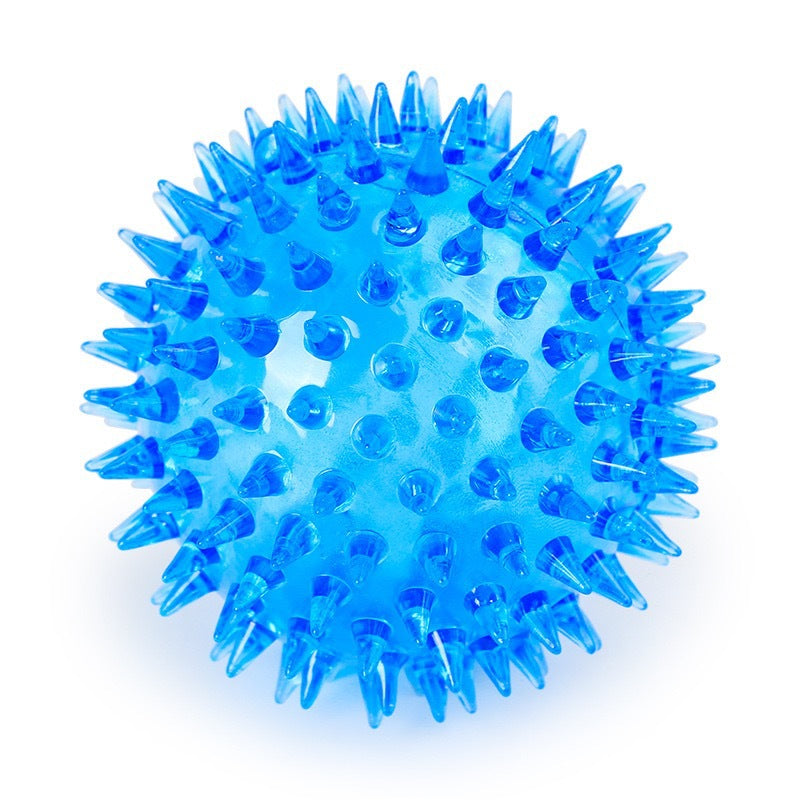 Dog Puppy Squeak Toy Ball: Jump, Massage & Clean Teeth & Gums For Optimal Health!
