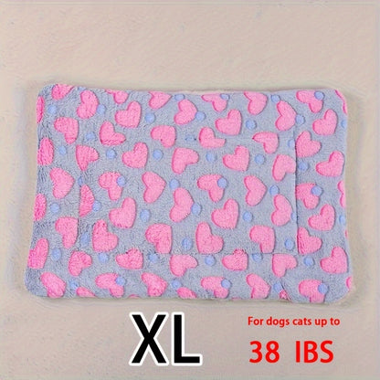 Dog Claw Love Printing Pattern Pet Nest Mat Four Seasons Universal Cat and Dog Floor Mat Comfortable and Pet Blanket 1pc