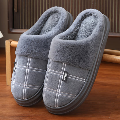 A Pair of Winter Warm Men's Plus Size House Slippers
