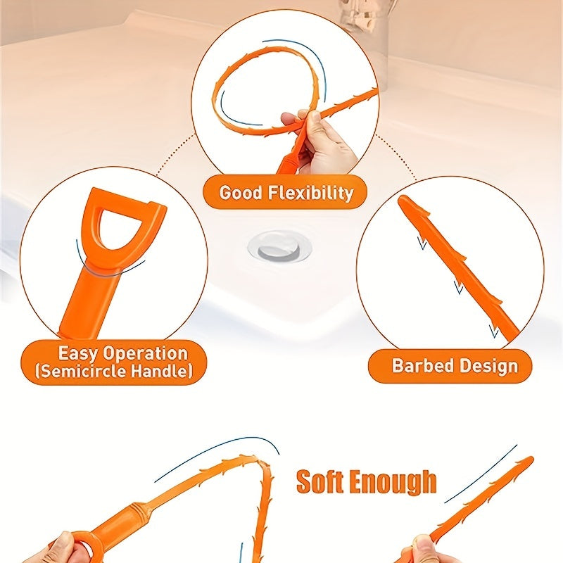 1pc of 19.6-inch Drain Tools for Unclogging, Including Hair Cleaning Drains Tool, Shower Drain Unblocker, Sink Clearing, and Hair Remover Suitable for Showers, Kitchen Sinks, Bathtubs, and Bathroom Accessories