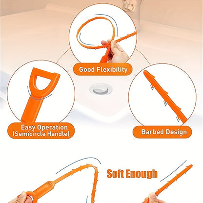 1pc of 19.6-inch Drain Tools for Unclogging, Including Hair Cleaning Drains Tool, Shower Drain Unblocker, Sink Clearing, and Hair Remover Suitable for Showers, Kitchen Sinks, Bathtubs, and Bathroom Accessories