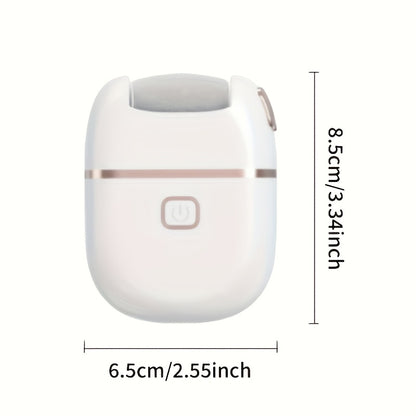 1pc Rechargeable Electric Foot Grinder, with Three Replaceable Grinding Heads, Including a Thickness Grinding Head for Polishing Thick, Portable and Easy to Use, USB Charging