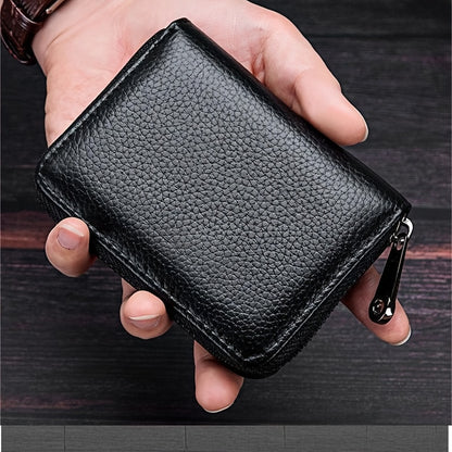 [Stylish Men's Card Holder] Stylish Men's Card Holder | Zippered Pocket | Great Gift for Fathers, Christmas, Valentine's Day