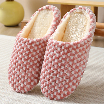 Women's Indoor Plush Lined Flat Slippers, Warm & Comfy Closed Toe Slides Shoes, House Non-slip Shoes
